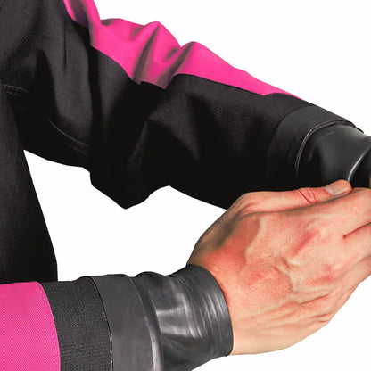 Pink Women's Waterproof Lightweight Drysuit for /Tech Diving in Cold Waters with Customizable Female Design