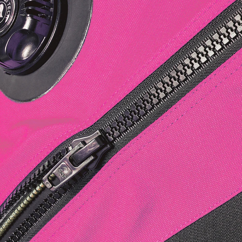 Pink Women's Waterproof Lightweight Drysuit for /Tech Diving in Cold Waters with Customizable Female Design