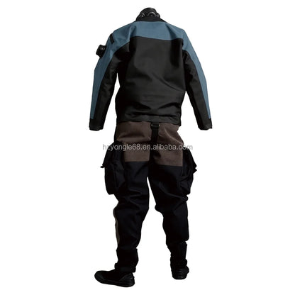 Professional Drysuit Custom Butyl Rubber Reinforced Fabric Drysuits Chest Zip Front for Diving Watersports Drysuit