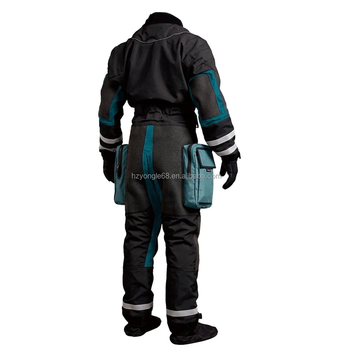 Waterproof Rescue Drysuit for Professional Use Available Kevlar-Reinforced Knees Front Chest Zip SI-TECH Seals