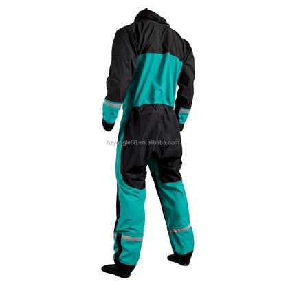 Pro Drysuit for Rescue / Waterproof Lightweight Kevlar Knees SI-TECH Seals Front Logo Chest Zip