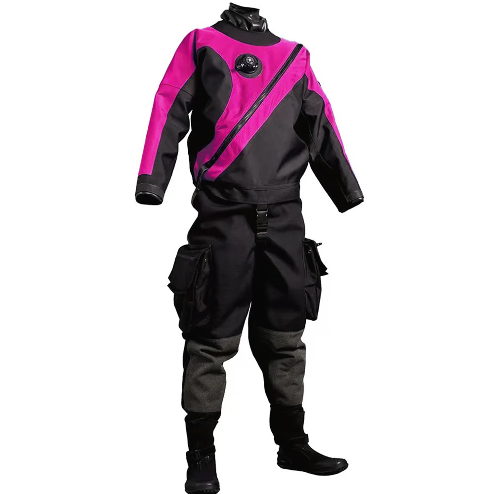 Women's Custom Fit Lightweight Drysuit Technical for Diving Waterproof Breathable Full Sleeve 0.5-2.0mm Thickness Chest Zip