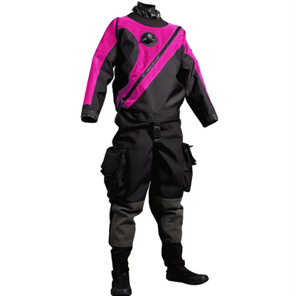 Women's Custom Fit Lightweight Drysuit Technical for Diving Waterproof Breathable Full Sleeve 0.5-2.0mm Thickness Chest Zip