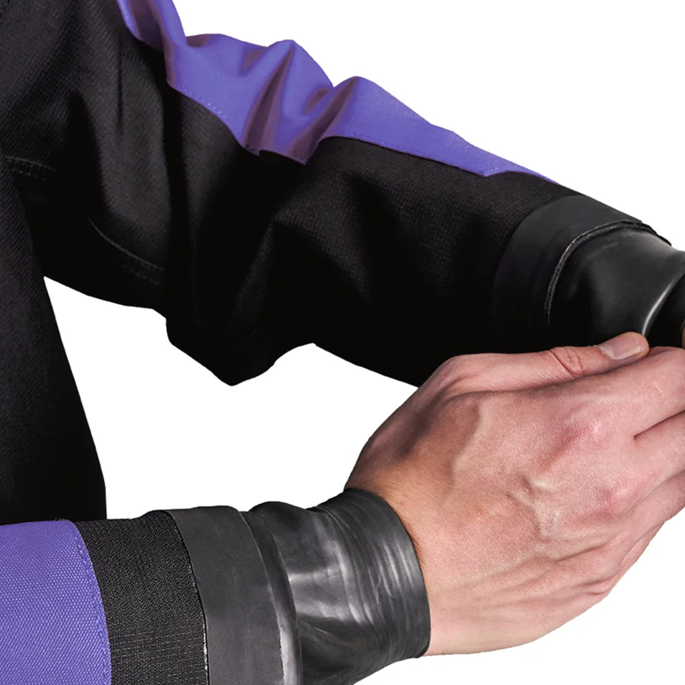 Women's Pro Dry Dive Suit Butyl Rubber Fabric-Reinforced 100% Waterproof Certified Adjustable Seal System Front Seamless Fusing Drysuit