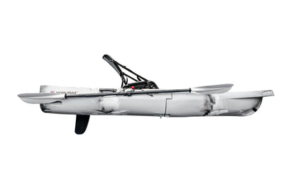 WIN.MAX "9' Modular Kayak" - Portable smoke gray kayak for fishing and leisure, including paddles and seat