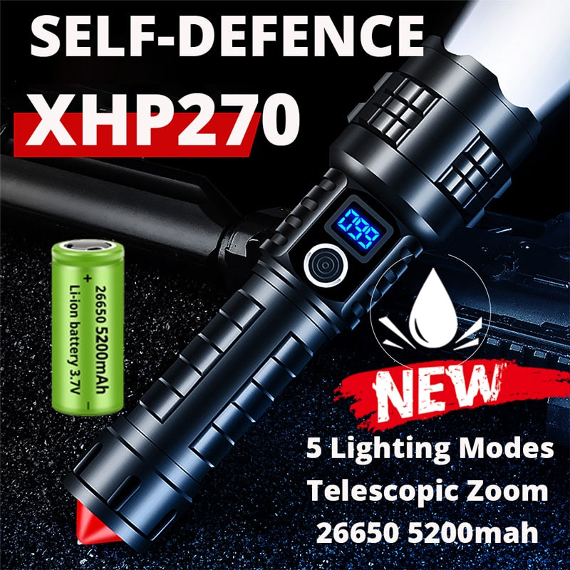 Multifunction Rechargeable LED Flashlight