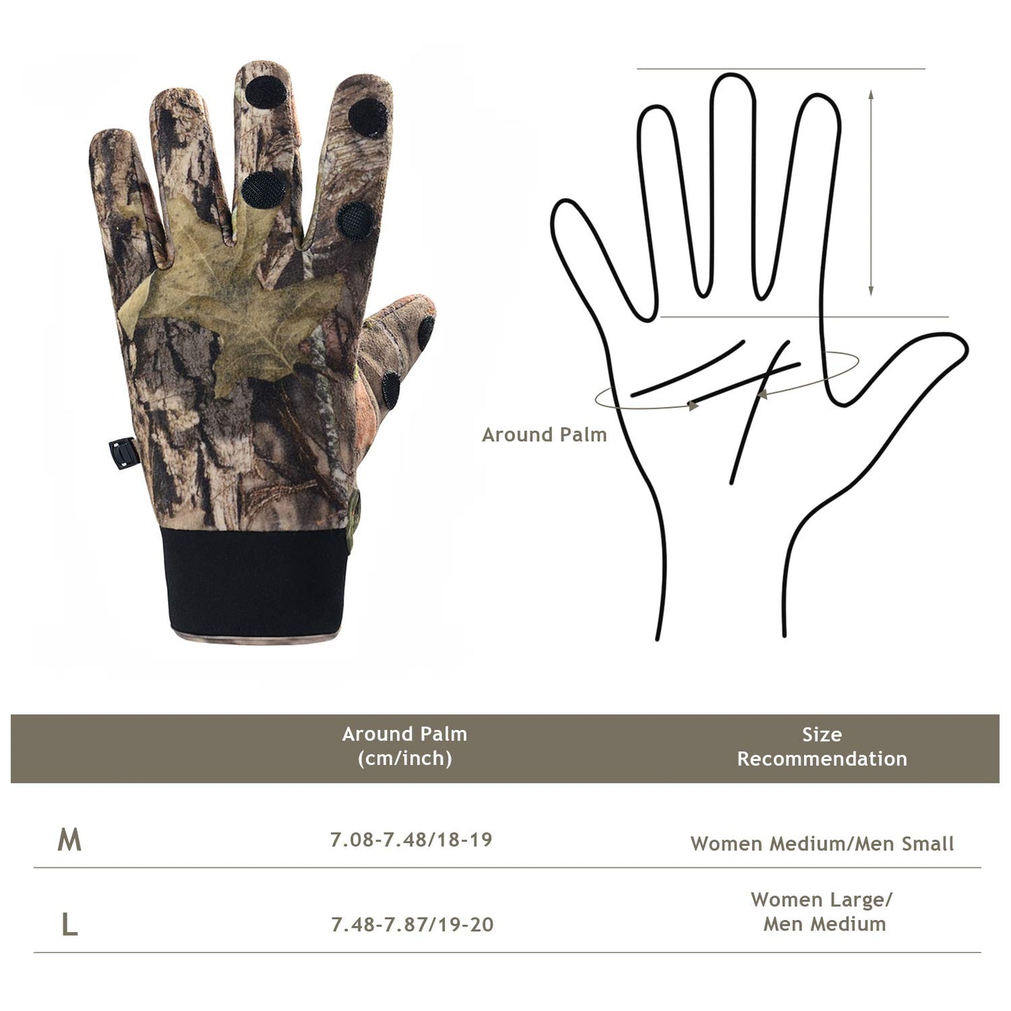 Full Finger/Fingerless Adjustable Hunting gloves