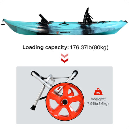 WIN.MAX Aluminum Foldable Kayak Transport Trolley Cart
