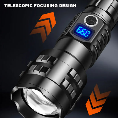 Multifunction Rechargeable LED Flashlight