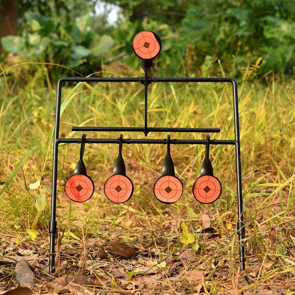 Steel Auto Reset Spinner Shooting Target With 4+1 Target