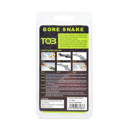 Gun Bore Snake For .22cal 3-in1 Kit Shotgun Rope Cleaner