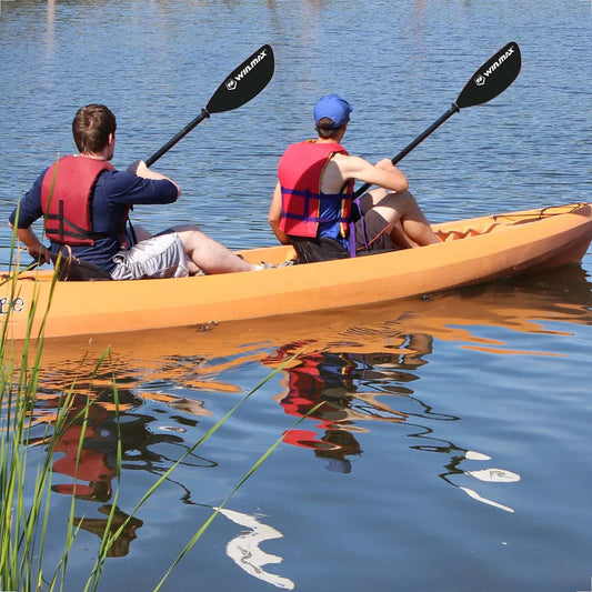 WIN.MAX Adults Adjustable Black Fishing Kayak Paddle
