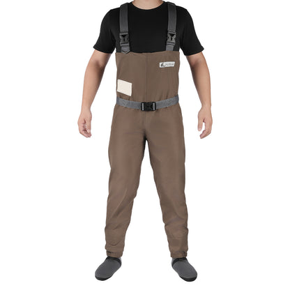 Breathable Stocking Foot Waterproof Fishing Wader for Youngster