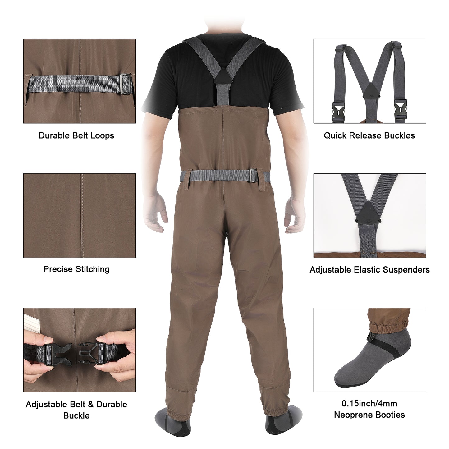 Breathable Stocking Foot Waterproof Fishing Wader for Youngster