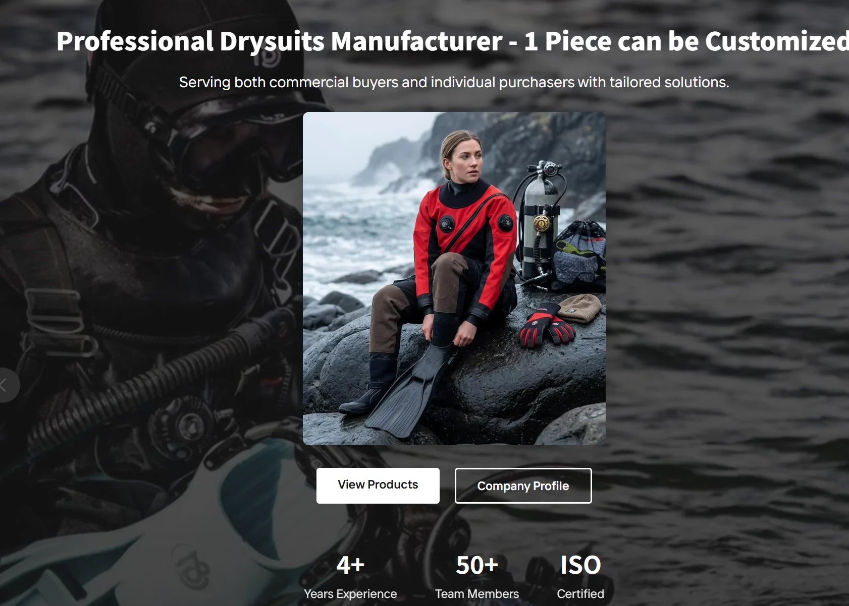 Drysuit manufacturing and technical waterproof gear